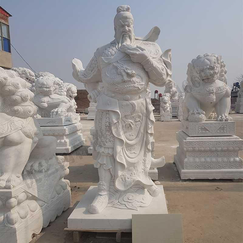 漢白玉關公像，石雕關公像，大理石關公雕像，關羽雕像，河北石雕關公廠家.jpg