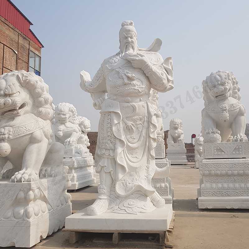 漢白玉關公像，石雕關公像，大理石關公雕像，關羽雕像，河北石雕關公廠家2.jpg